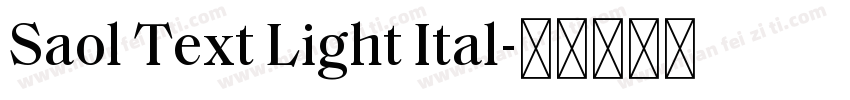 Saol Text Light Ital字体转换